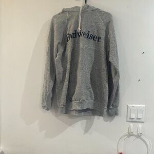 Vintage Budweiser Grey Hoodie, Good Condition - XL